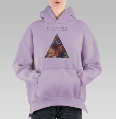 Paradise, Hoodie Oversize Fiolet, утепленная