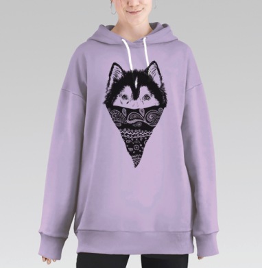 Пёс, Hoodie Long Oversize Fiolet