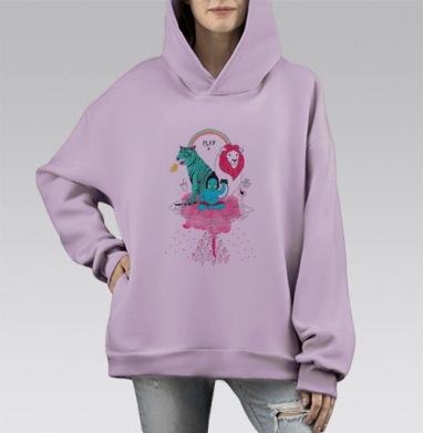 Play, Hoodie Mono Fiolet, оверсайз, утепленная
