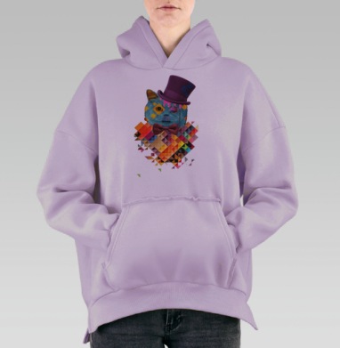 ПсихоКэт, Hoodie Oversize Fiolet, утепленная