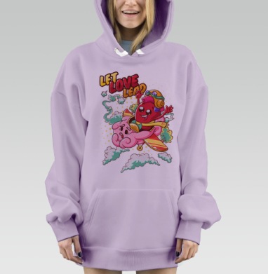 Пусть любовь ведет, Hoodie Mjhigh Dig Mel, Fiolet, утепленная