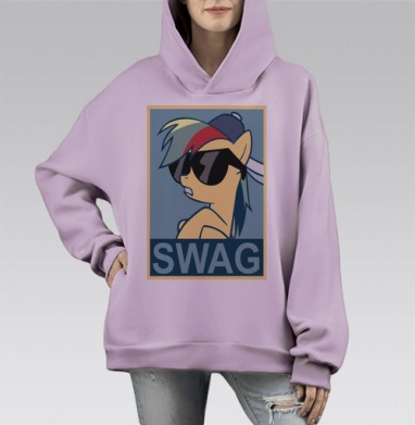 Самоделка, Hoodie Mono Fiolet, оверсайз, утепленная
