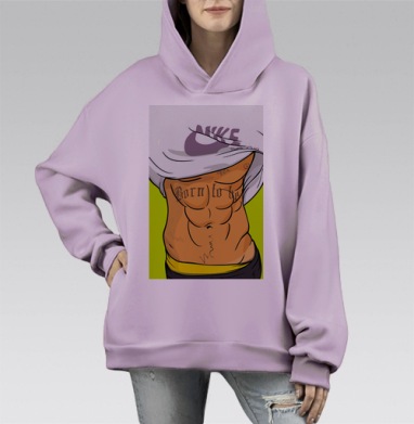 Самоделка, Hoodie Mono Fiolet, оверсайз, утепленная