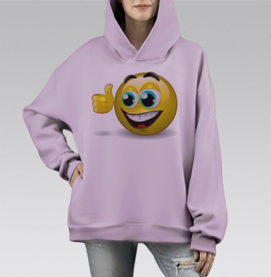 Самоделка, Hoodie Mono Fiolet, оверсайз, утепленная