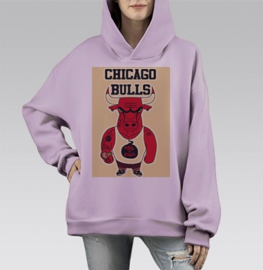 Самоделка, Hoodie Mono Fiolet, оверсайз, утепленная