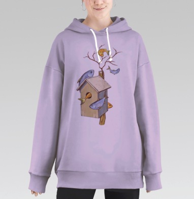 Скворцы, Hoodie Long Oversize Fiolet