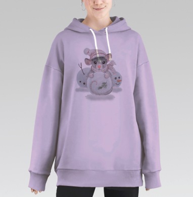 Снегомышонок, Hoodie Long Oversize Fiolet