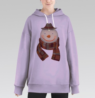 Снеговик, Hoodie Long Oversize Fiolet