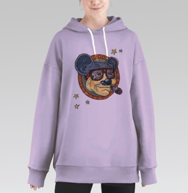 Старина Мики, Hoodie Long Oversize Fiolet