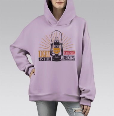 ТЬМА, Hoodie Mono Fiolet, оверсайз, утепленная