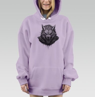 Тёмный оборотень, Hoodie Mjhigh Dig Mel, Fiolet, утепленная