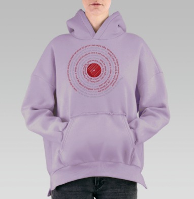 The White Stripes, Hoodie Oversize Fiolet, утепленная
