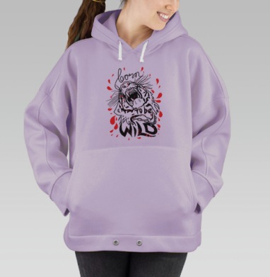 Тигр, Hoodie Oversize Fiolet
