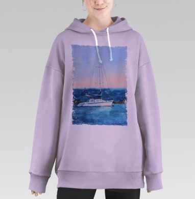 Тихая гавань, Hoodie Long Oversize Fiolet