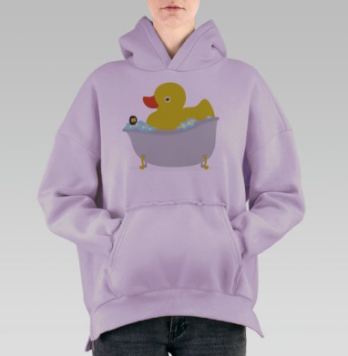 В мире уток, Hoodie Oversize Fiolet, утепленная
