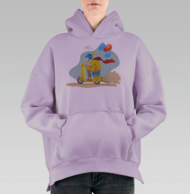 В погоне за счастьем, Hoodie Oversize Fiolet, утепленная