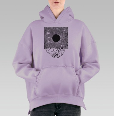 Вибрации, Hoodie Oversize Fiolet, утепленная