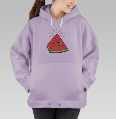 ВСЕ ВИЖУ, Hoodie Oversize Fiolet