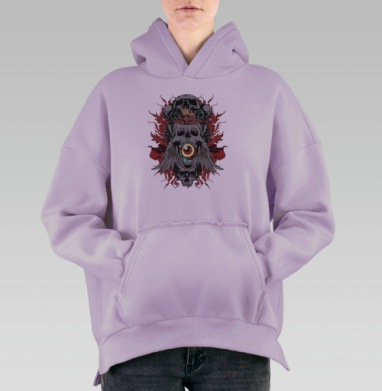 Всевидящий взгляд, Hoodie Oversize Fiolet, утепленная