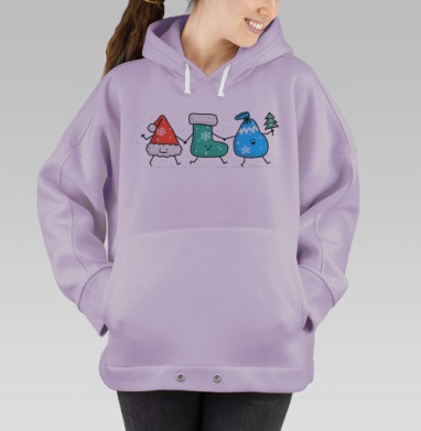 Веселое рождественское шествие друзей, Hoodie Oversize Fiolet