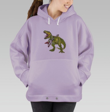 Хэви метал динозавр, Hoodie Oversize Fiolet