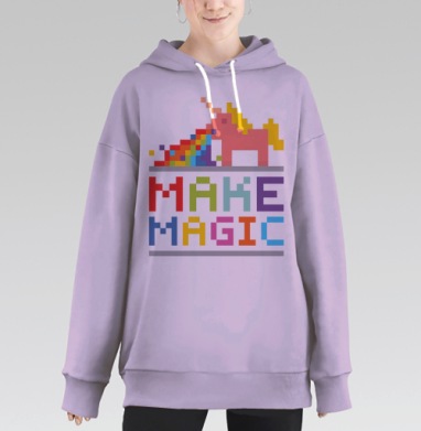 ЮНИКОРН, Hoodie Long Oversize Fiolet