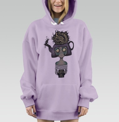 Чайнутая, Hoodie Mjhigh Dig Mel, Fiolet, утепленная
