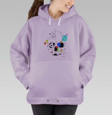 Череп, Hoodie Oversize Fiolet