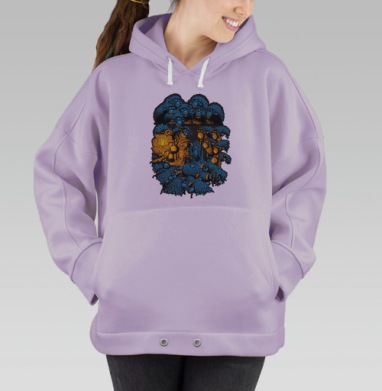Дарт Вейдер считает овец для крепкого сна, Hoodie Oversize Fiolet