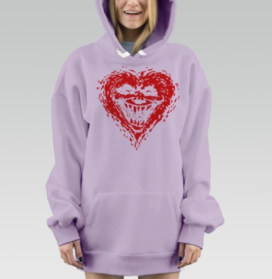 Evilheart, Hoodie Mjhigh Dig Mel, Fiolet, утепленная