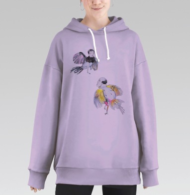 Гнев (wrath), Hoodie Long Oversize Fiolet