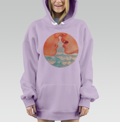 Калифорнийский кисс, Hoodie Mjhigh Dig Mel, Fiolet, утепленная