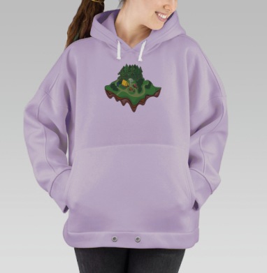 Кемпинг в лесу отдых и уют на природе, Hoodie Oversize Fiolet