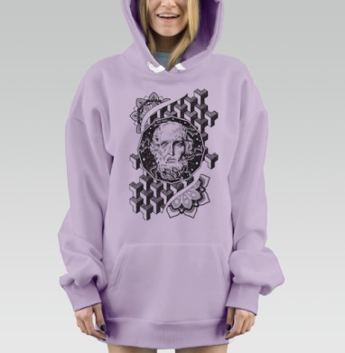 Космический мужик, Hoodie Mjhigh Dig Mel, Fiolet, утепленная