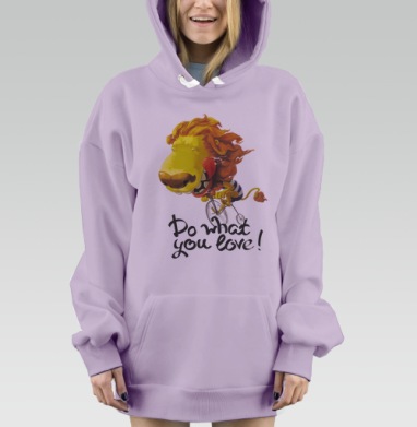 Лев на велосипеде, Hoodie Mjhigh Dig Mel, Fiolet, утепленная