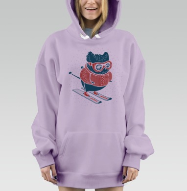 Лыжник сова, Hoodie Mjhigh Dig Mel, Fiolet, утепленная