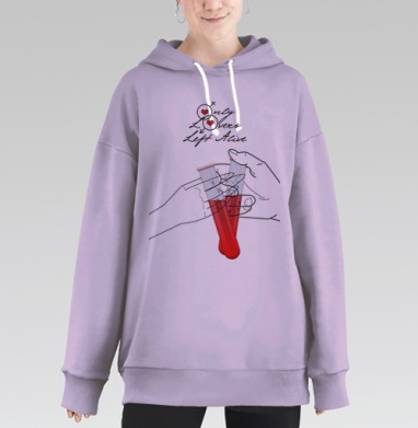 Любовь Кровь Вечная Only Lovers Left Alive, Hoodie Long Oversize Fiolet
