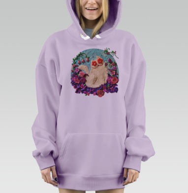 Мартовский Мур, Hoodie Mjhigh Dig Mel, Fiolet, утепленная