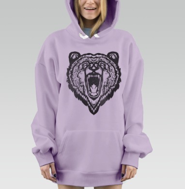 Медведь, Hoodie Mjhigh Dig Mel, Fiolet, утепленная