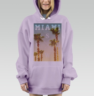 Miami, Hoodie Mjhigh Dig Mel, Fiolet, утепленная