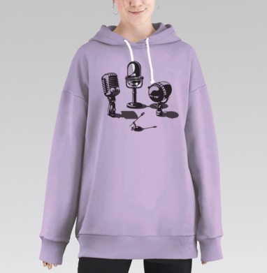 Microphones, Hoodie Long Oversize Fiolet