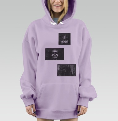 Мрачные образы паук человек борьба связанная, Hoodie Mjhigh Dig Mel, Fiolet, утепленная