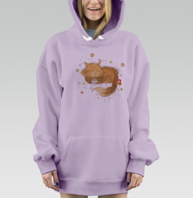 Мурр..., Hoodie Mjhigh Dig Mel, Fiolet, утепленная