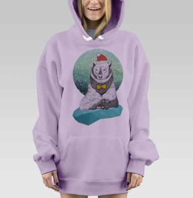 Новый год приближается!, Hoodie Mjhigh Dig Mel, Fiolet, утепленная