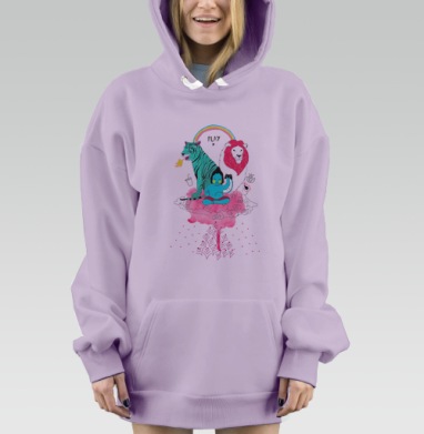Play, Hoodie Mjhigh Dig Mel, Fiolet, утепленная