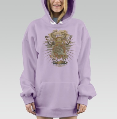 По следам монти пайтона, Hoodie Mjhigh Dig Mel, Fiolet, утепленная