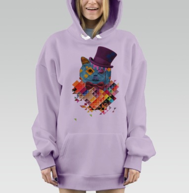 ПсихоКэт, Hoodie Mjhigh Dig Mel, Fiolet, утепленная