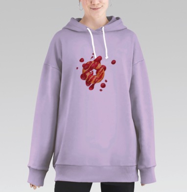 Пышка, Hoodie Long Oversize Fiolet