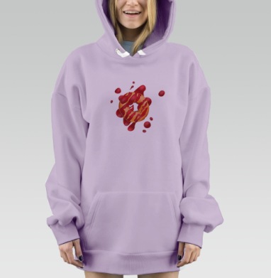 Пышка, Hoodie Mjhigh Dig Mel, Fiolet, утепленная