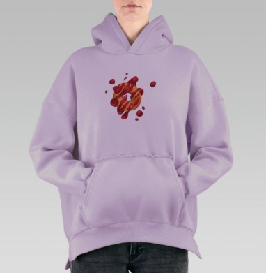 Пышка, Hoodie Oversize Fiolet, утепленная